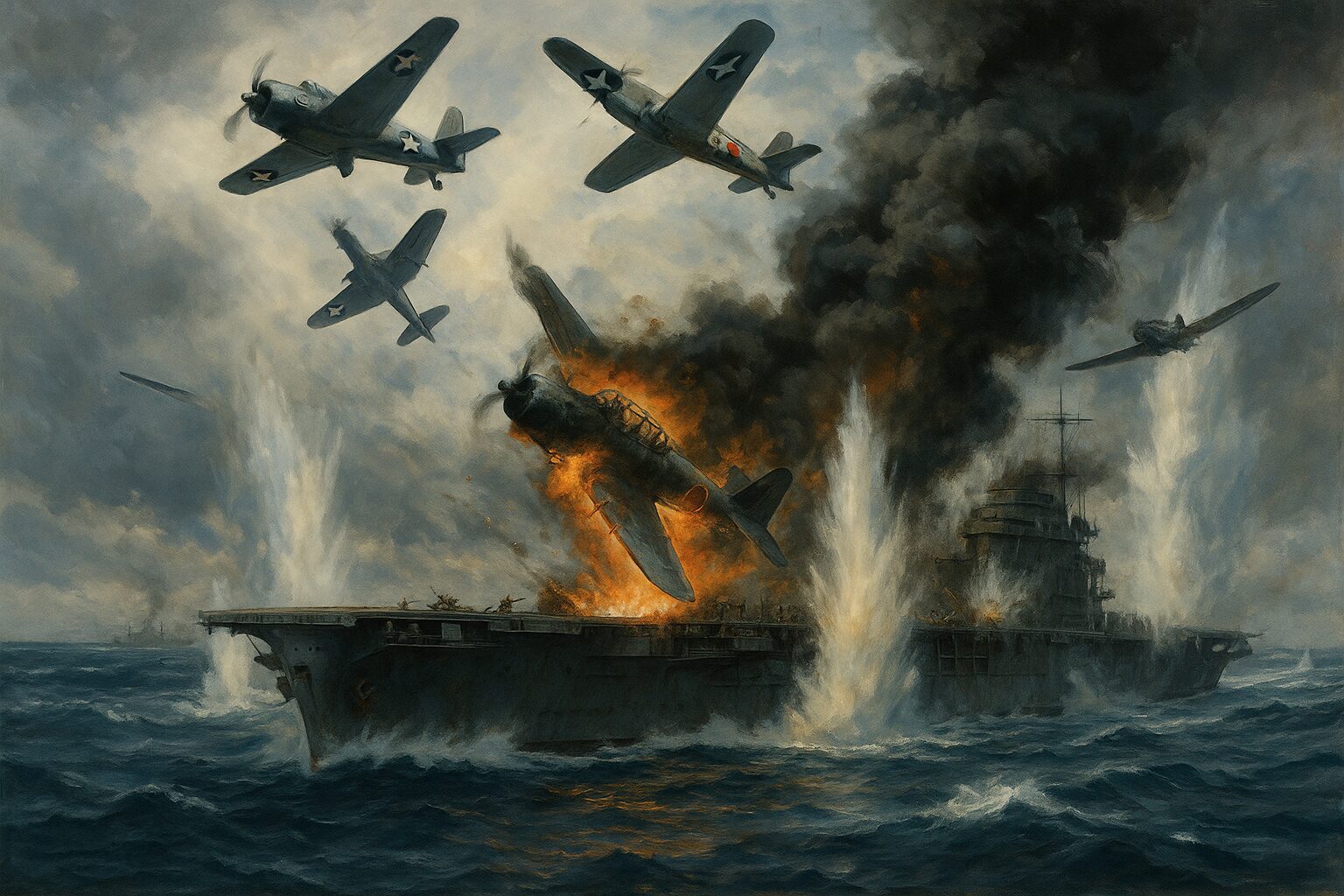 ミッドウェー海戦の空母画像