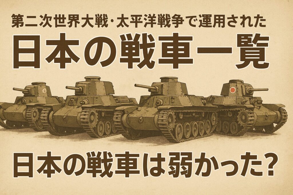 第二次世界大戦・太平洋戦争で運用された日本の戦車一覧：チハは“世界最強”だったのか？