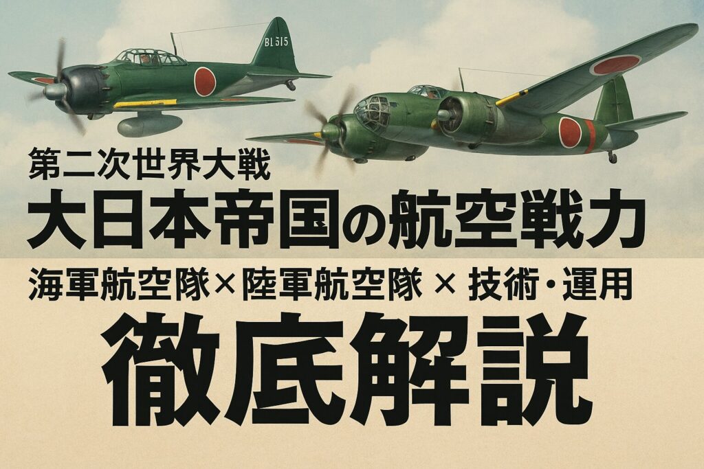 【第二次世界大戦】大日本帝国の航空戦力を徹底解説——海軍航空隊×陸軍航空隊×技術・運用