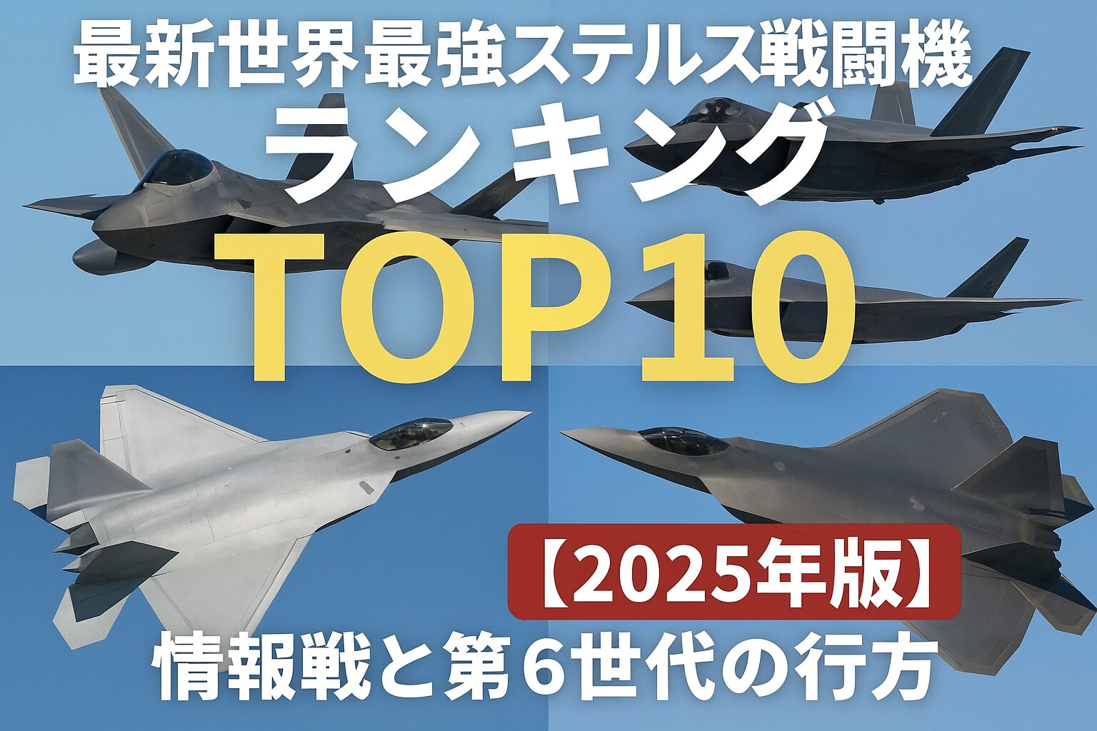 2025年決定版】世界最強ステルス戦闘機ランキングTOP10｜見えない空の 
