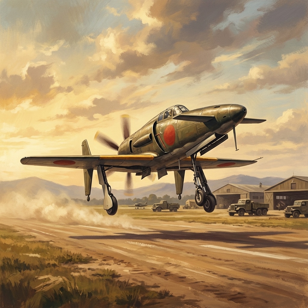 1945年8月3日板付飛行場での震電初飛行 歴史的な43分間の始まり