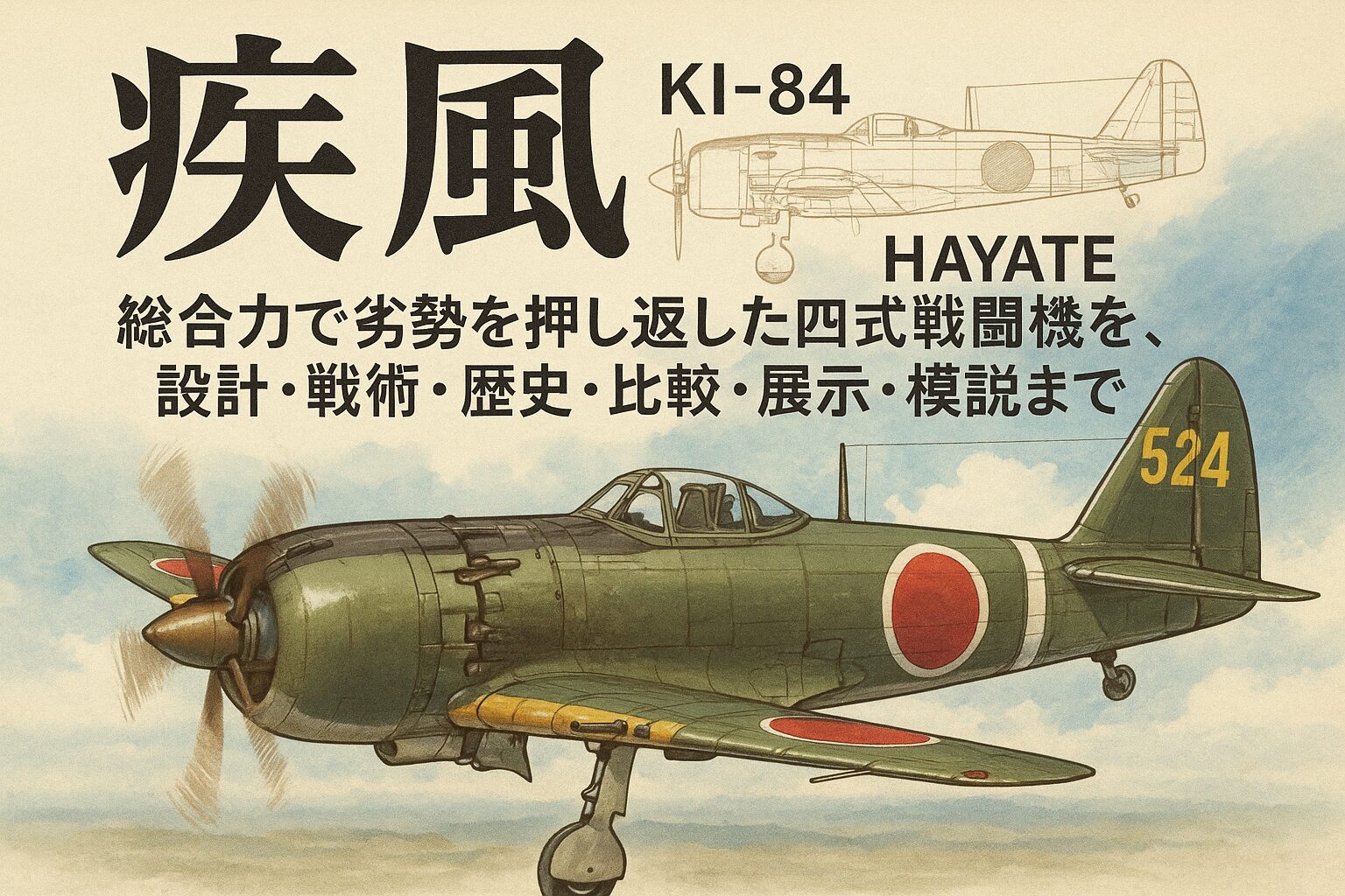 疾風（Ki-84）とは？――“総合力”で劣勢を押し返した四式戦闘機を、設計・戦術・歴史・比較・展示・模型まで徹底解説