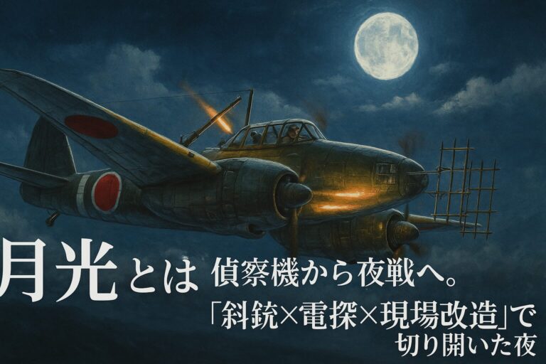 月光とはどんな戦闘機？—偵察機から夜戦へ。“斜銃×電探×現場改造”で切り開いた夜