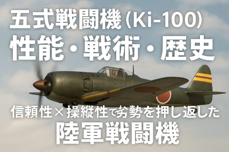 五式戦闘機（Ki-100）とは？性能・戦術・歴史【信頼性×操縦性で劣勢を押し返した陸軍戦闘機】