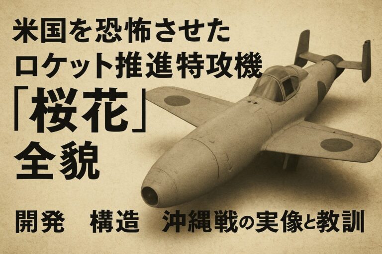 米国を恐怖させたロケット推進特攻機、桜花（MXY-7）の全貌｜開発・構造・沖縄戦の実像と教訓