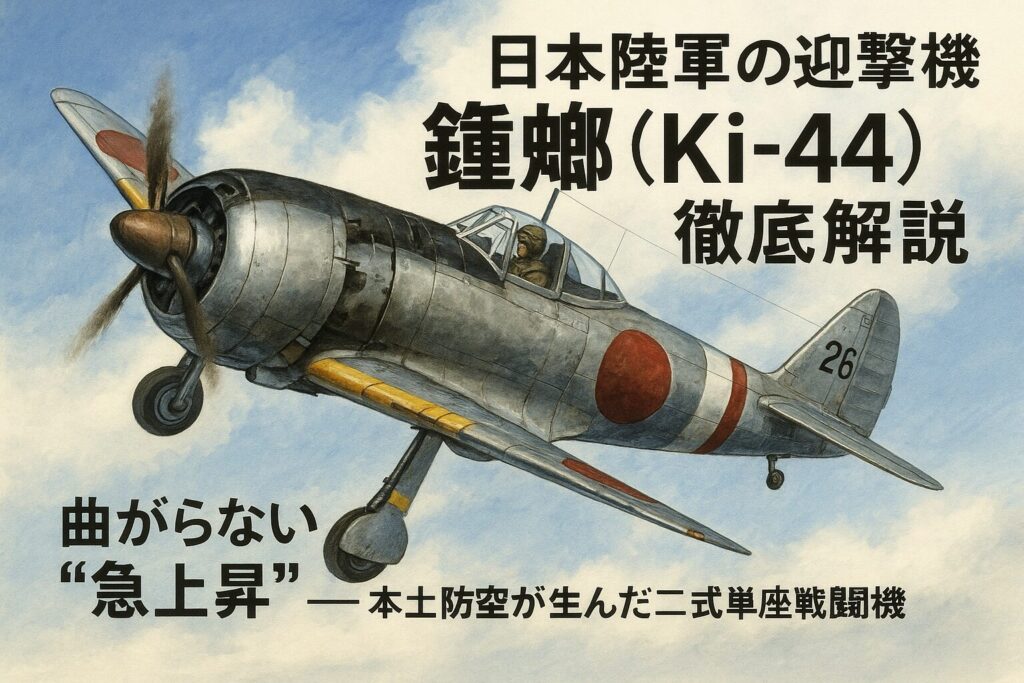 日本陸軍の迎撃機『鍾馗（Ki-44）』徹底解説：曲がらない“急上昇”──本土防空が生んだ二式単座戦闘機