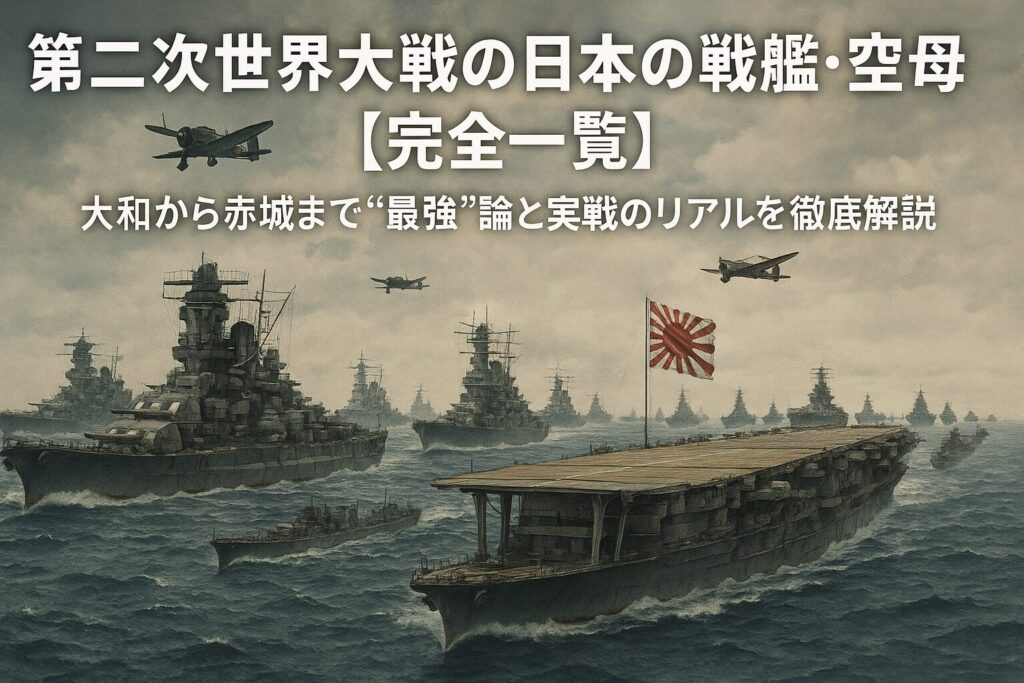 第二次世界大戦の日本の戦艦・空母【完全一覧】――大和から赤城まで“最強”論と実戦のリアルを徹底解説
