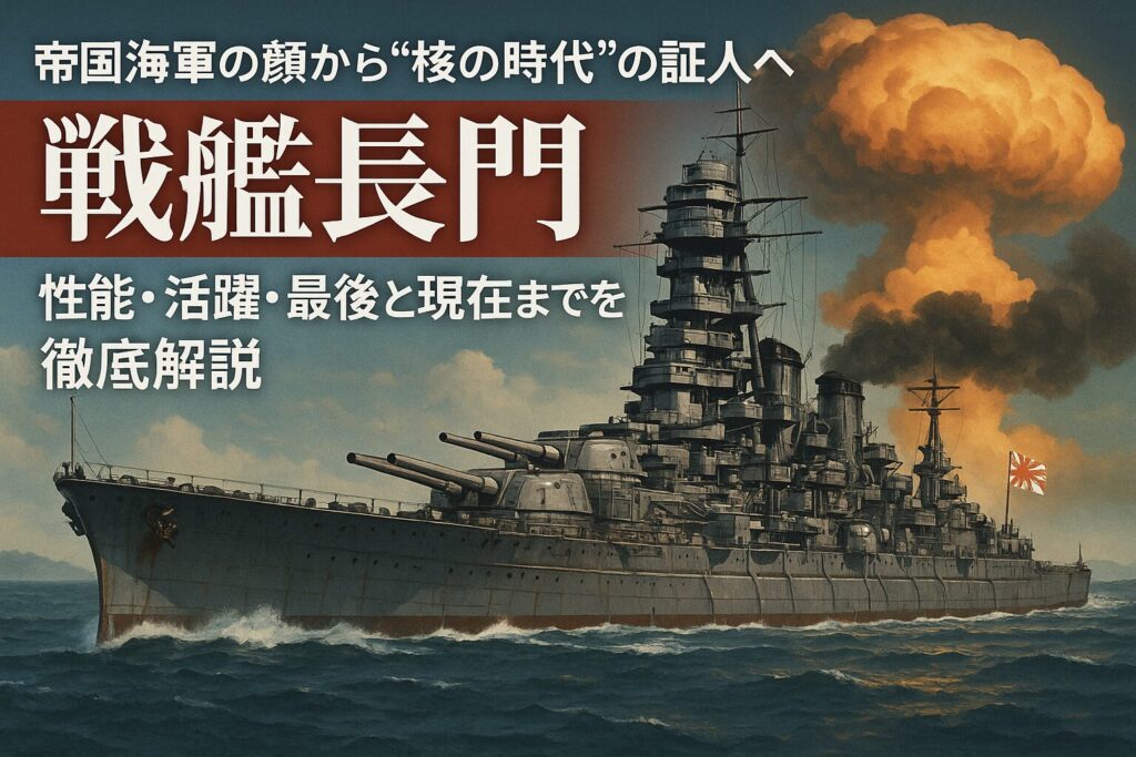 戦艦長門—帝国海軍の顔から“核の時代”の証人へ｜性能・活躍・最後と現在までを徹底解説
