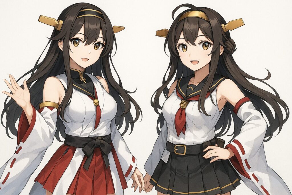 艦これ、アズレンの戦艦金剛のイメージ