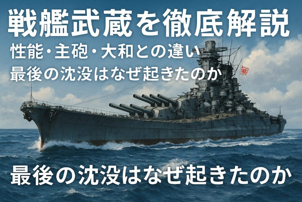 戦艦武蔵を徹底解説：性能・主砲・大和との違い、最後の沈没はなぜ起きたのか