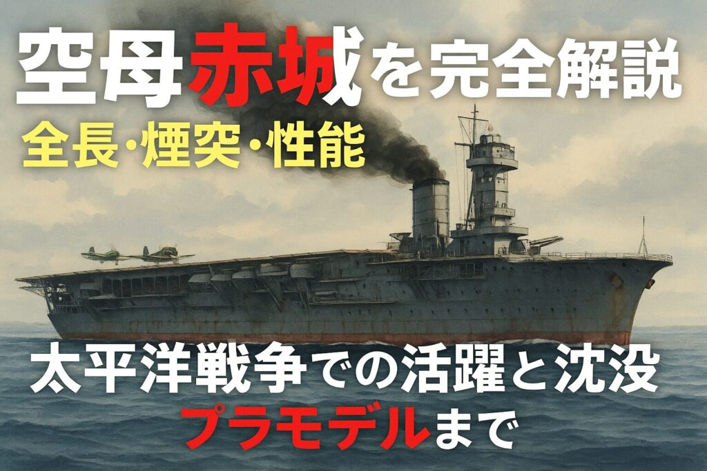 空母赤城を完全解説：全長・煙突・性能・太平洋戦争での活躍と沈没、プラモデルまで