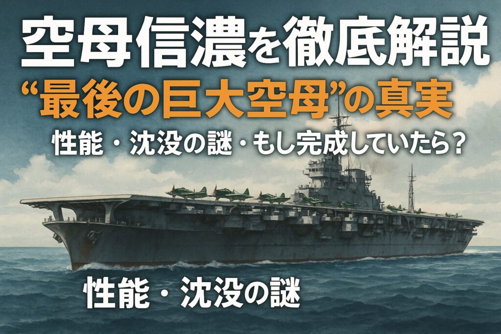 空母信濃を徹底解説—“最後の巨大空母”の真実：性能・沈没の謎・もし完成していたら？