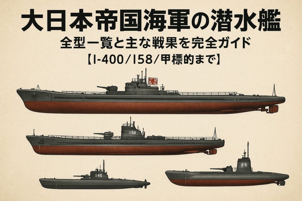 大日本帝国海軍の潜水艦：全型一覧と主な戦果を完全ガイド【I-400／伊58／甲標的まで】