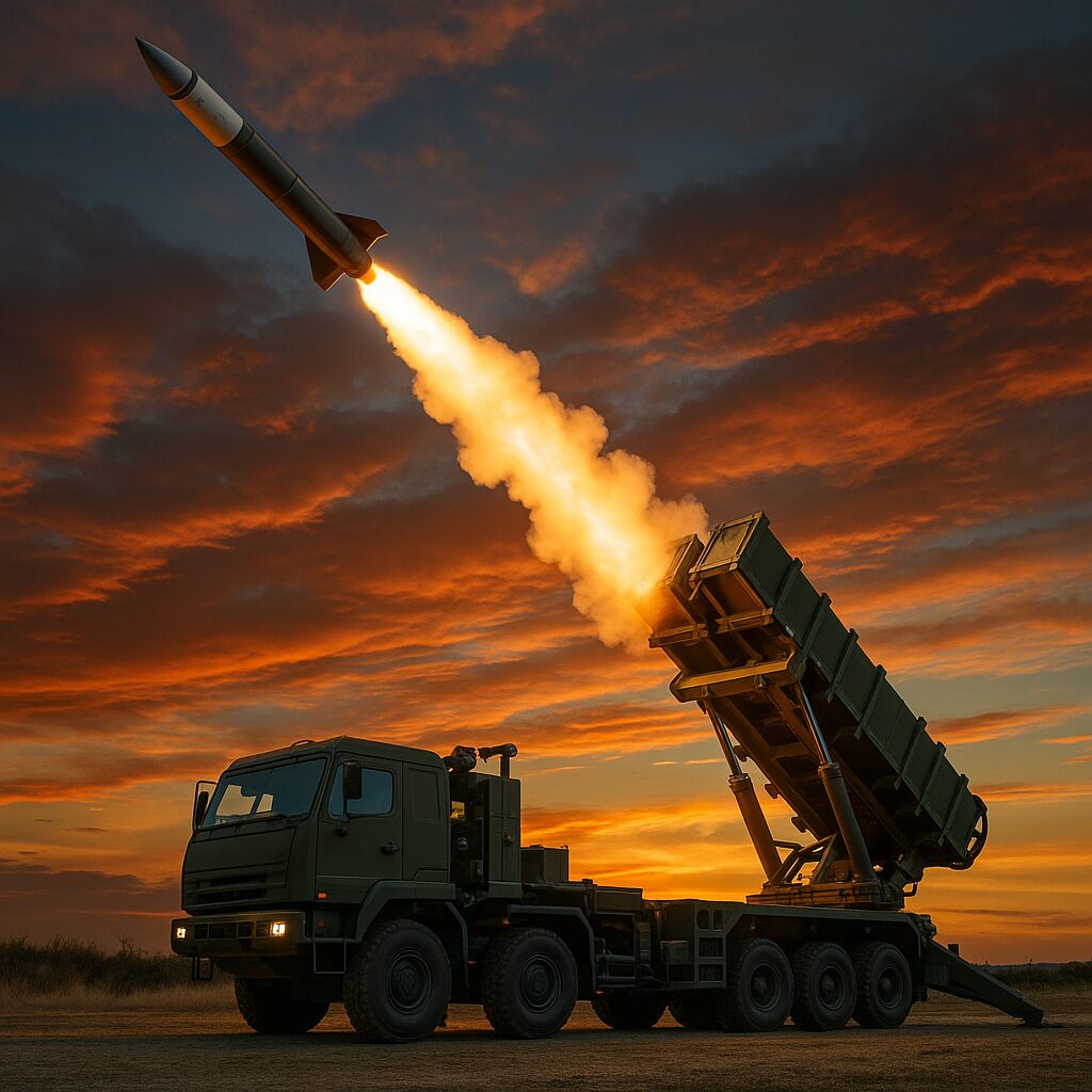 地上配備型長射程ミサイルの発射試験。スタンド・オフ防衛能力の中核装備