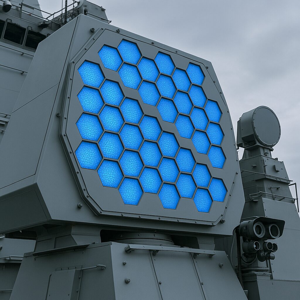 イージス艦に搭載される多機能レーダー（FCS-3A）。三菱電機が開発した世界最先端のAESAレーダー