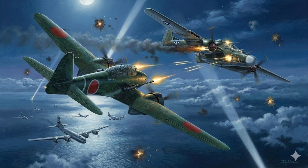 米軍機と戦闘する月光