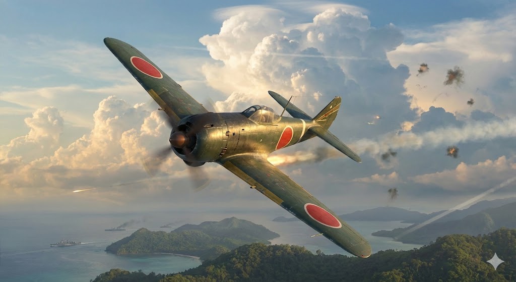 1944年フィリピン上空で戦闘機動をとる四式戦闘機「疾風」——末期の混戦空域で奮闘した日本陸軍最後の主力戦闘機