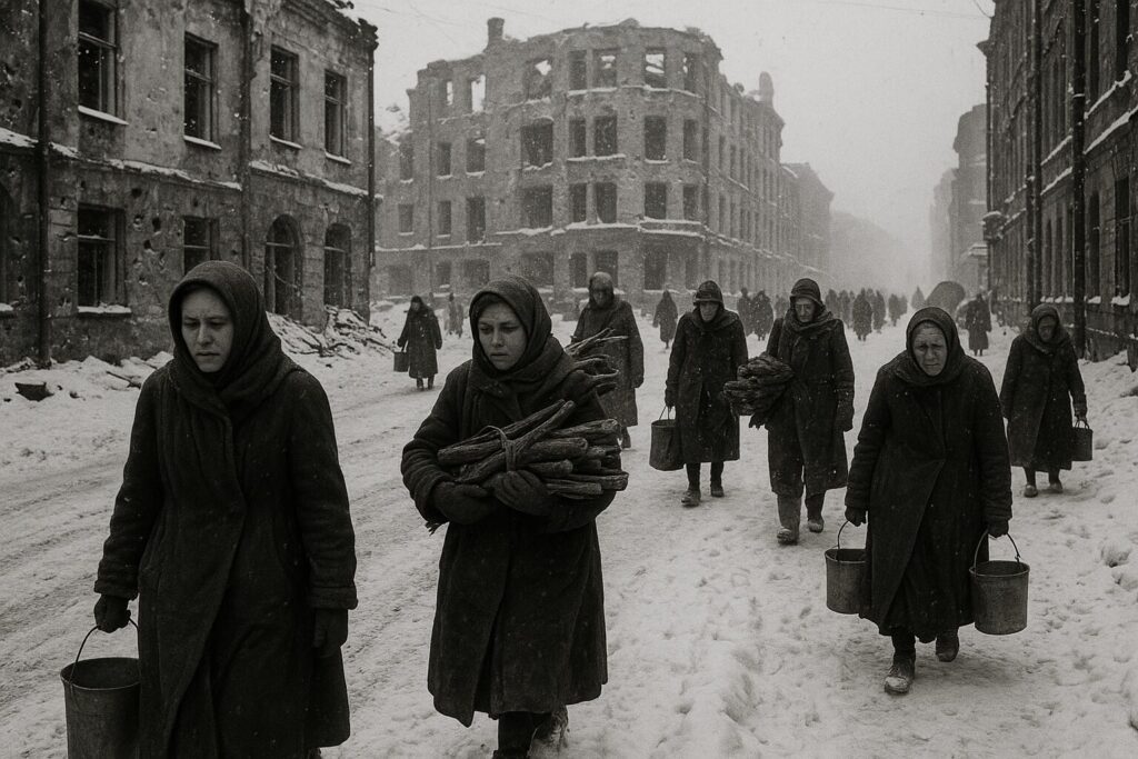 レニングラード包囲戦 1941-1944年 - 872日間の包囲下で飢餓と寒さに耐える市民たち