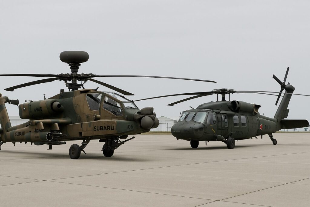 SUBARU製造の自衛隊ヘリコプター