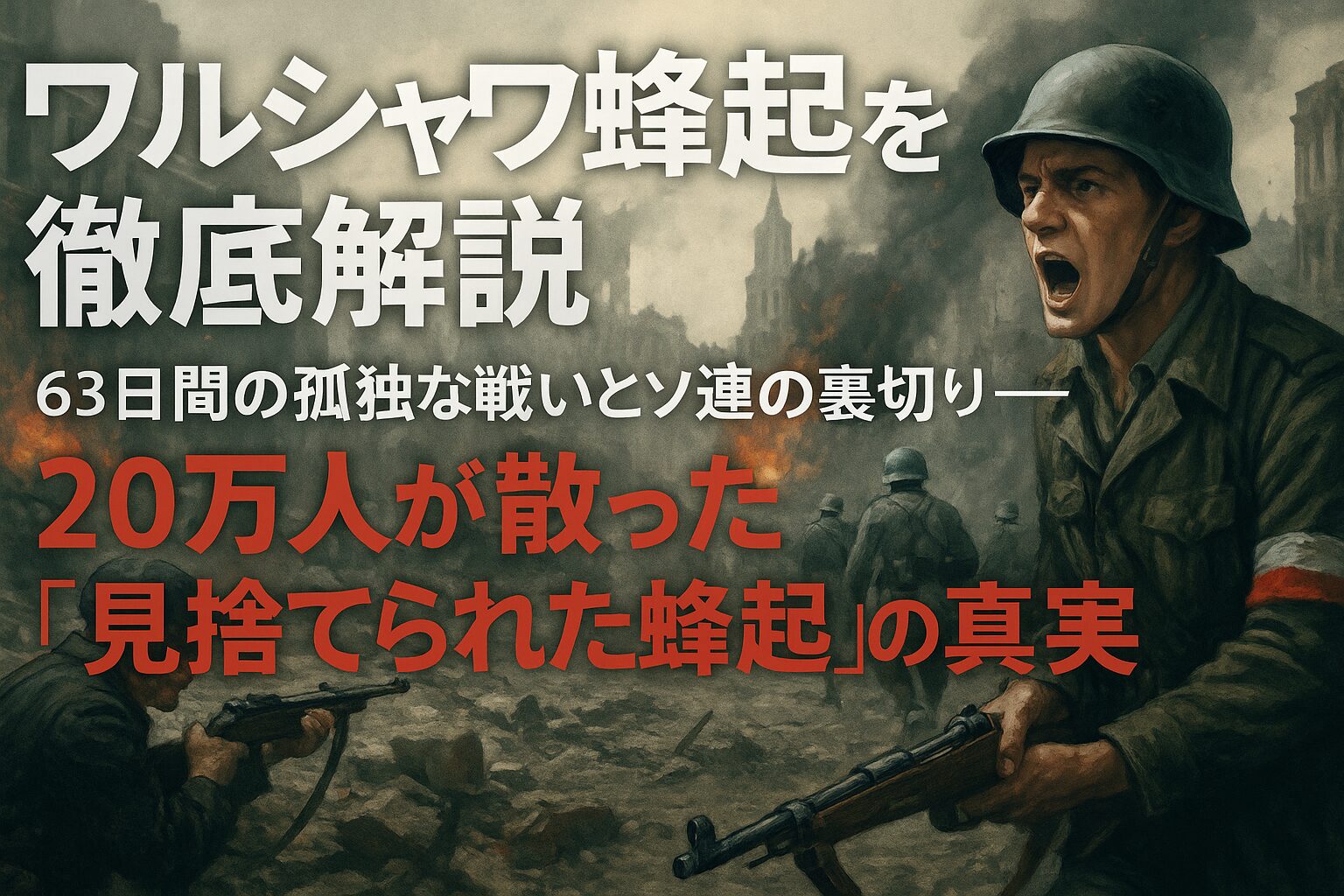 ワルシャワ蜂起を徹底解説｜63日間の孤独な戦いとソ連の裏切り──20万 