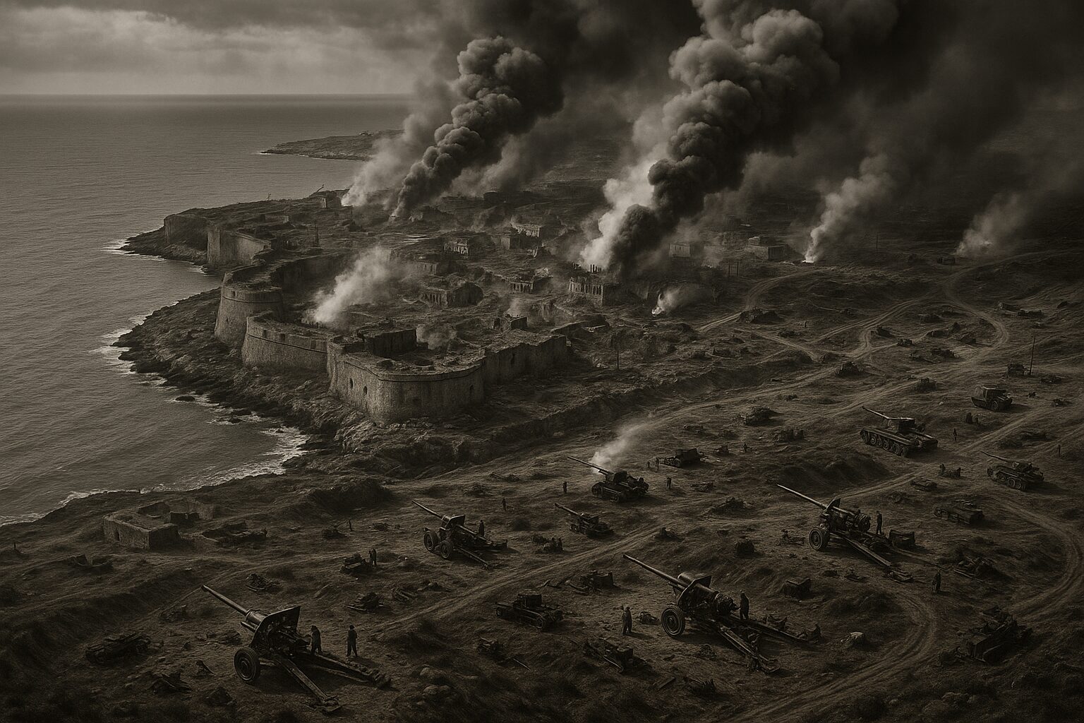 セヴァストポリ包囲戦1942年の空撮イメージ｜黒海の要塞都市とドイツ軍の包囲網