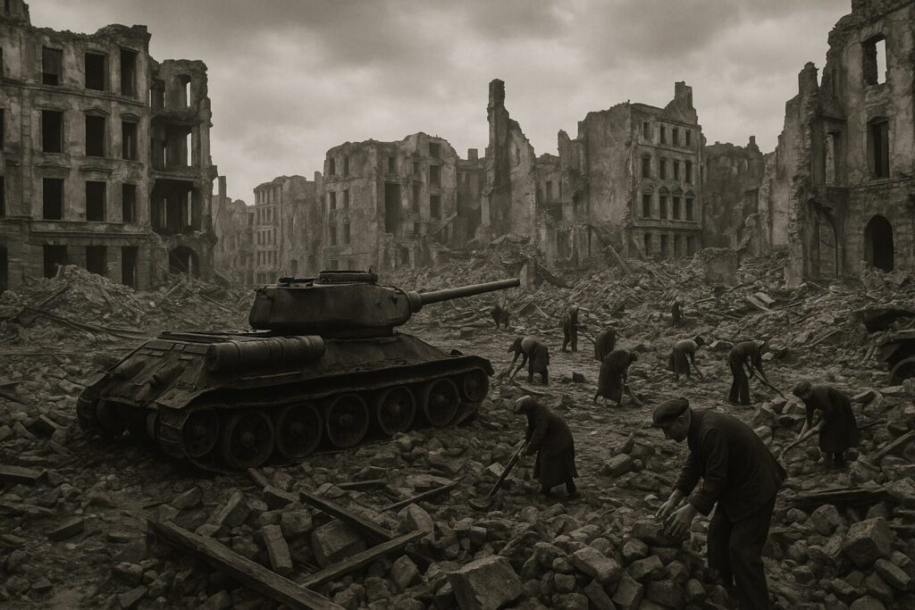 終戦直後のベルリン、廃墟となった街と復興に取り組む市民たち