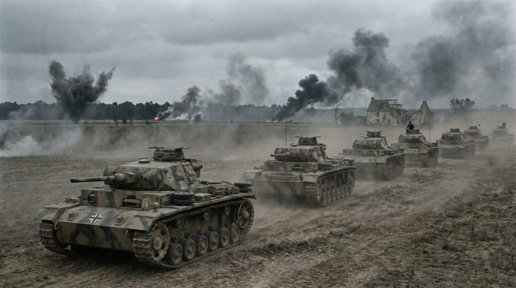 939年ポーランド侵攻時のIII号戦車（ドイツ軍電撃戦の象徴）