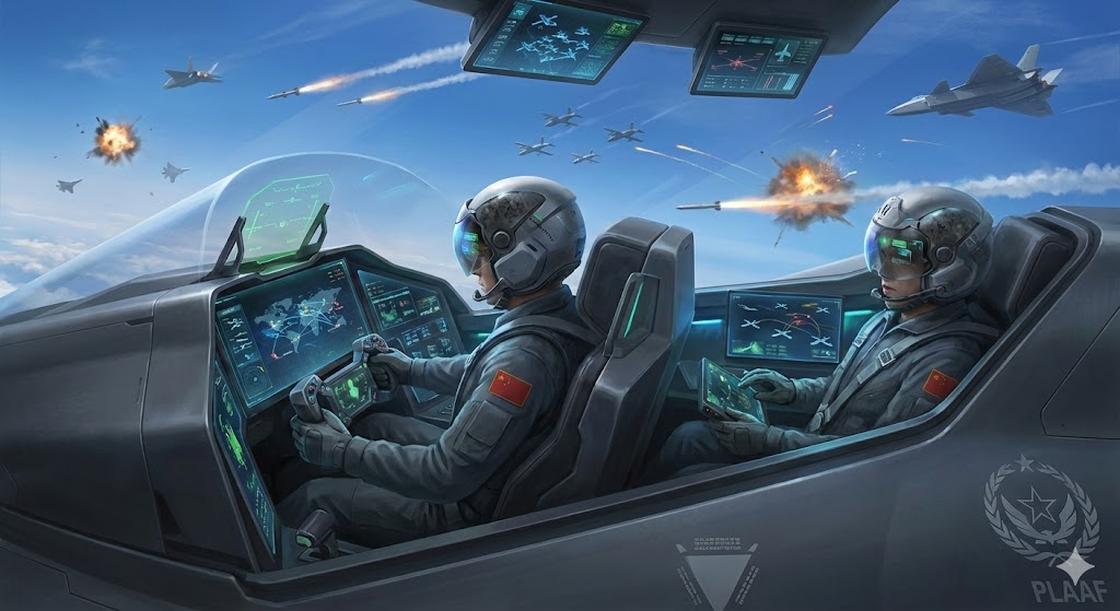 複座型J-20S ドローン指揮統制機能を持つ次世代機