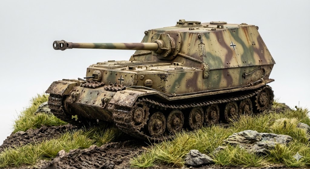 タミヤ1/35エレファント駆逐戦車プラモデル完成品