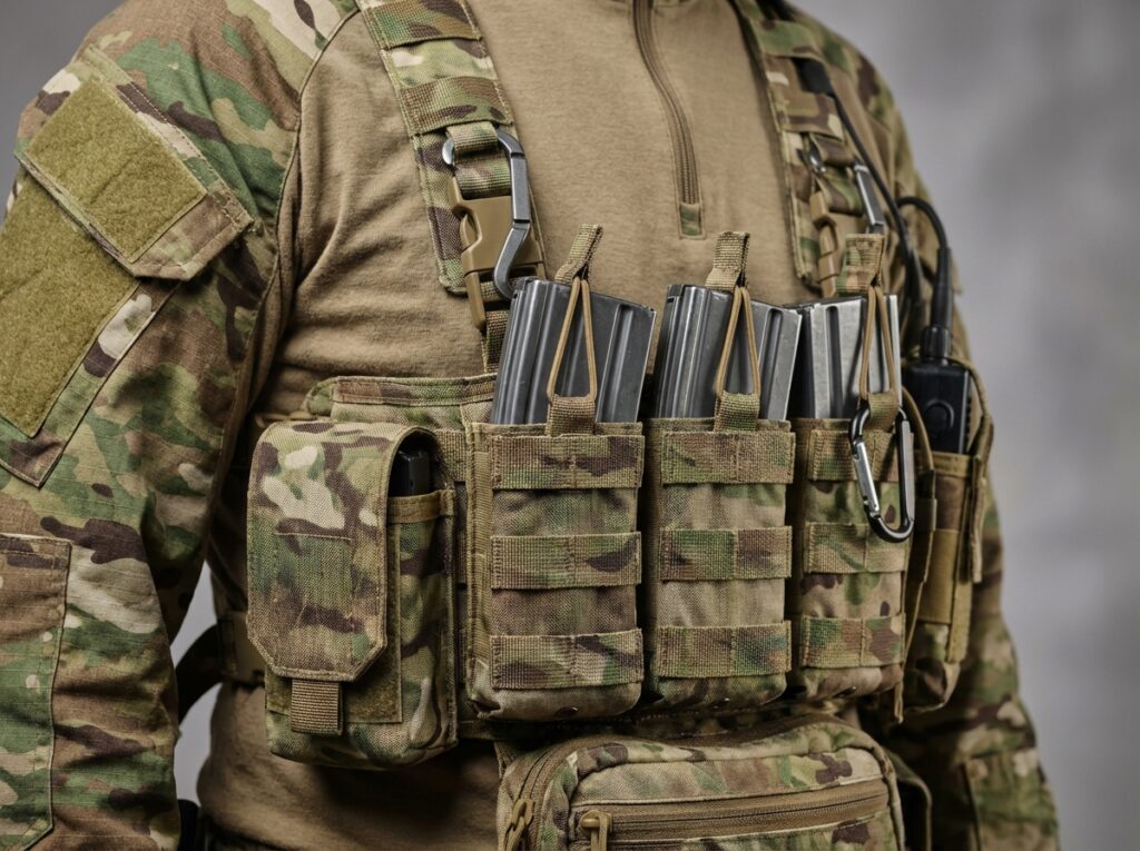 タクティカルベスト チェストリグ 装着例