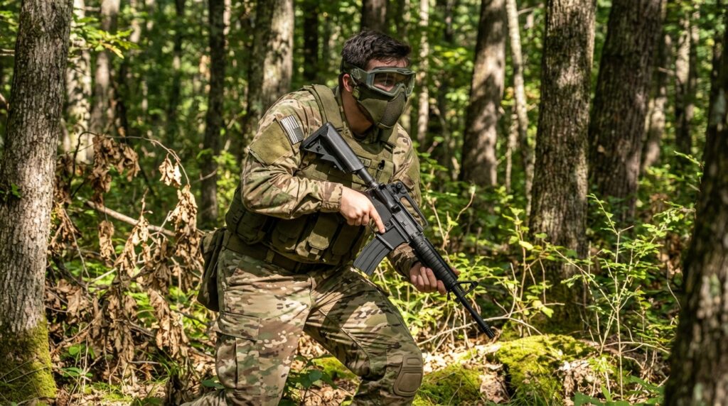 サバゲー フィールド 森林戦 アクション