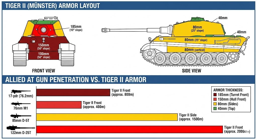 ティーガーII装甲配置図