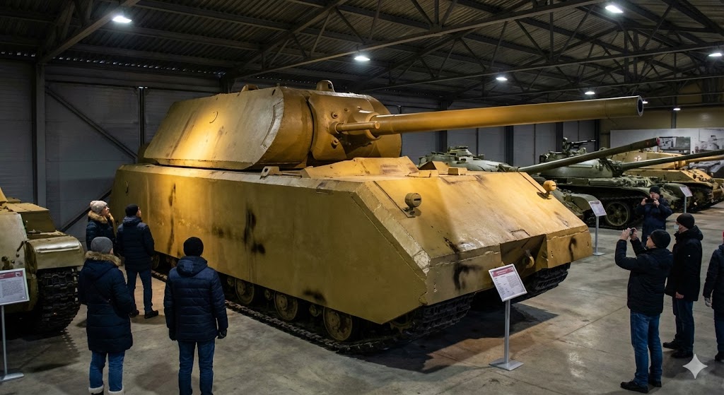 ロシア・クビンカ戦車博物館に展示されている世界唯一現存するマウス超重戦車。