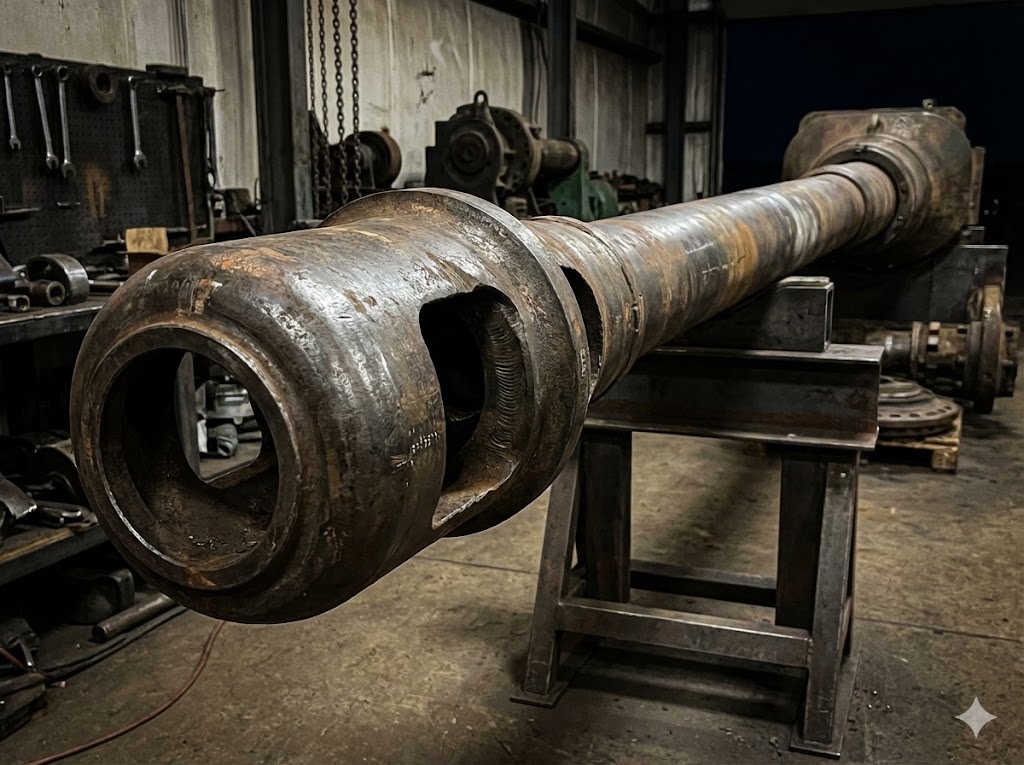 ヤークトティーガーの128mm PaK 44砲の砲身クローズアップ