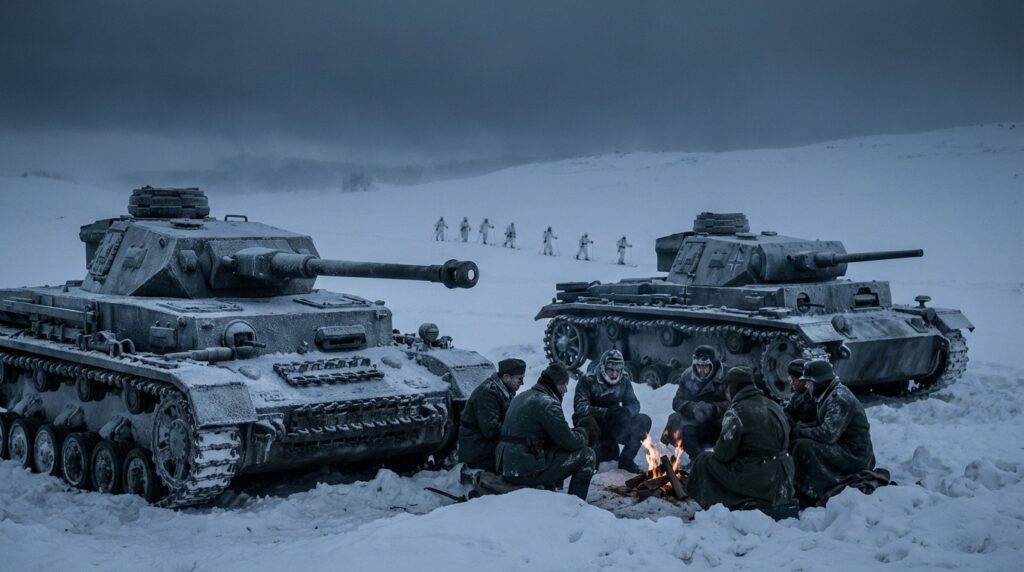 モスクワの戦いで冬将軍に苦しむドイツ軍のイメージ