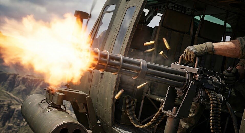 M134ミニガン｜毎分6000発を誇る6砲身ガトリング式機関銃