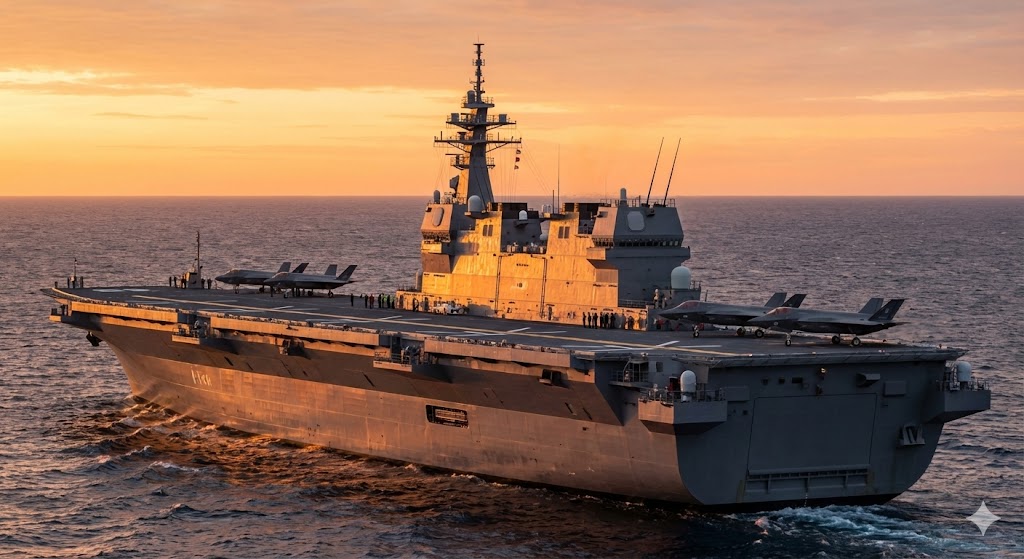 F-35B運用のため改修された海上自衛隊護衛艦「かが」