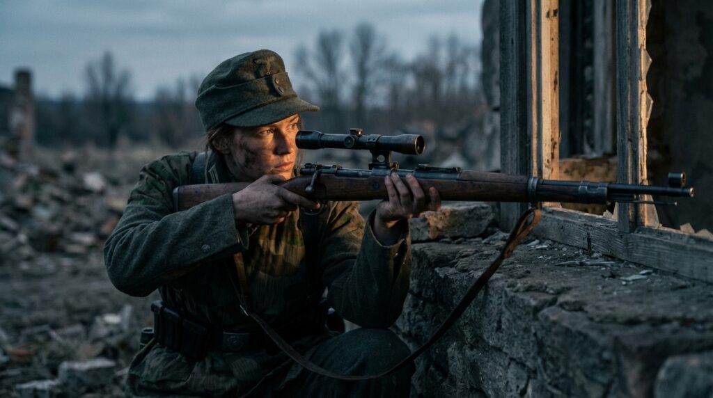 Kar98を構えるスナイパー