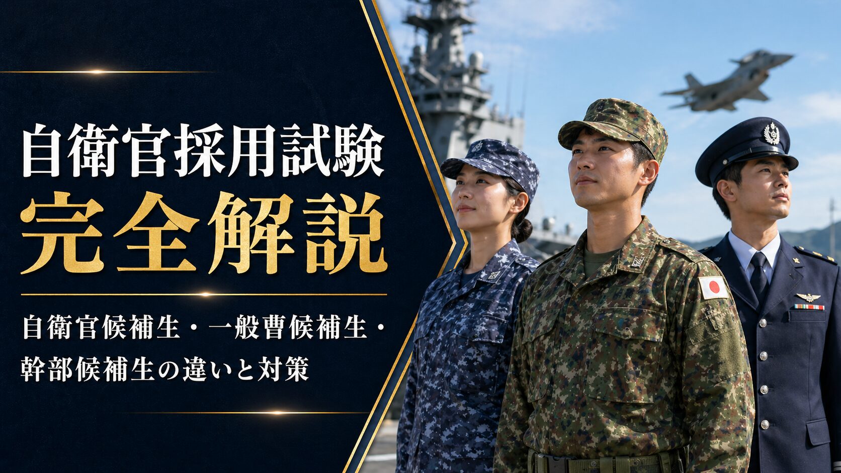 自衛官採用試験を完全解説｜自衛官候補生・一般曹候補生・幹部候補生の 