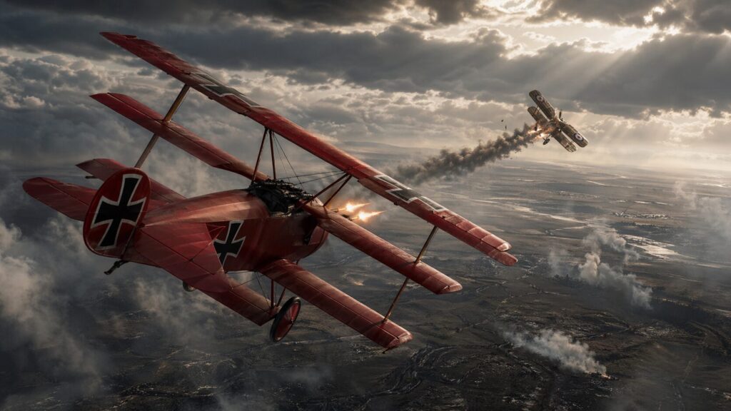 リヒトホーフェンが撃墜する様子