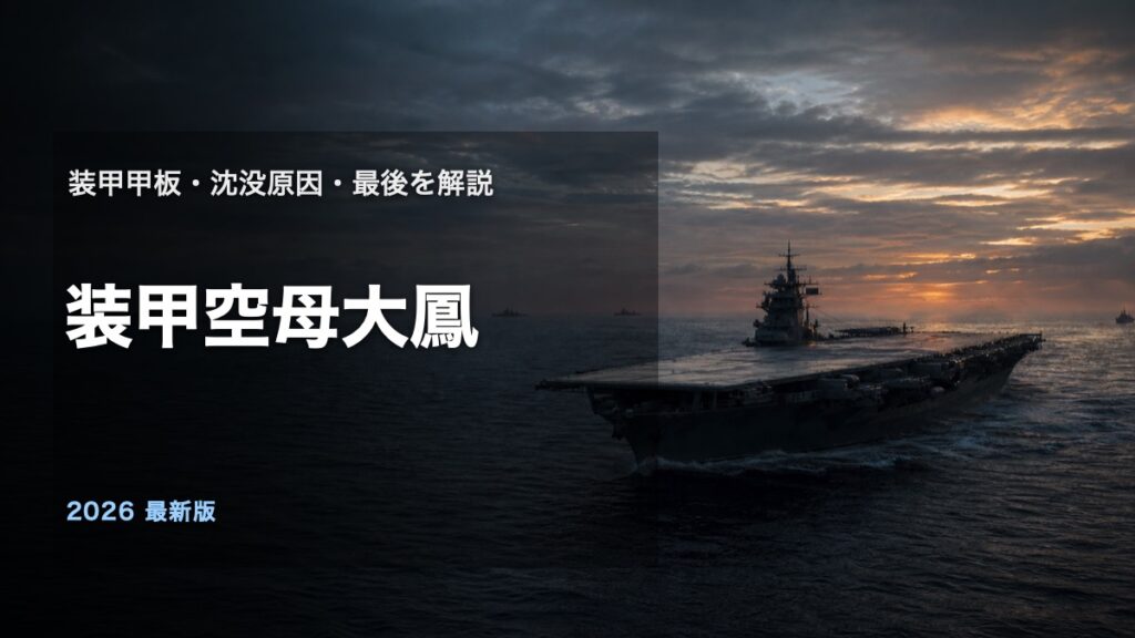 装甲空母大鳳とは装甲甲板と沈没原因を解説するアイキャッチ画像