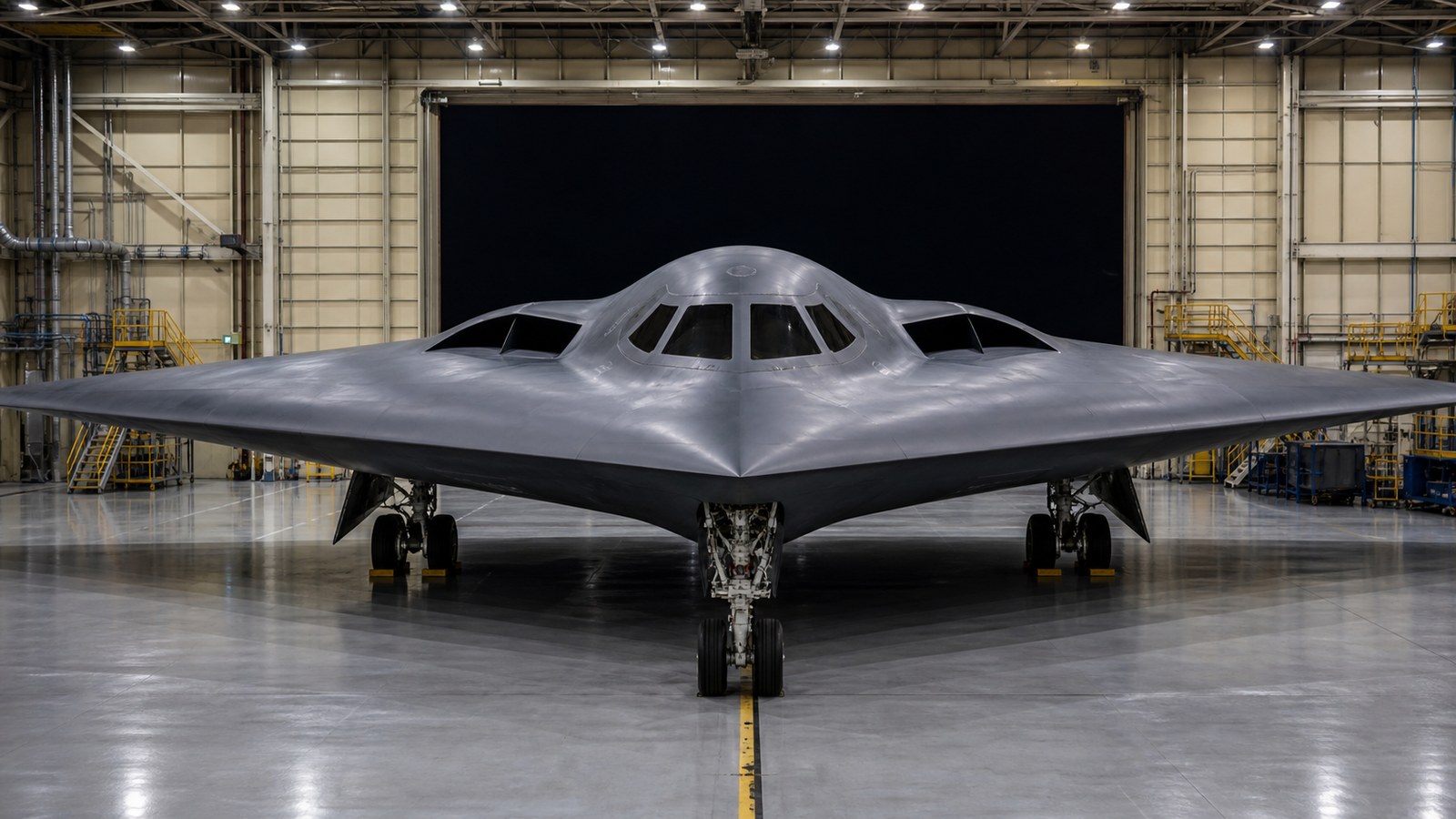 B-21レイダーの格納庫公開イメージ