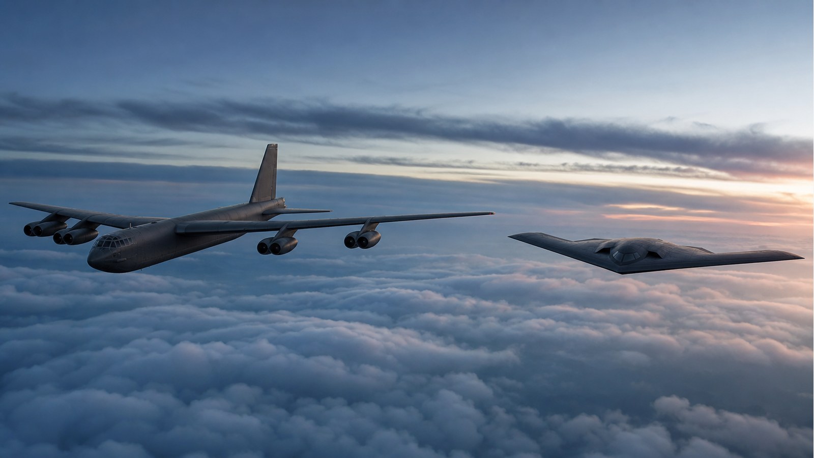 B-52JとB-21レイダーの役割分担イメージ