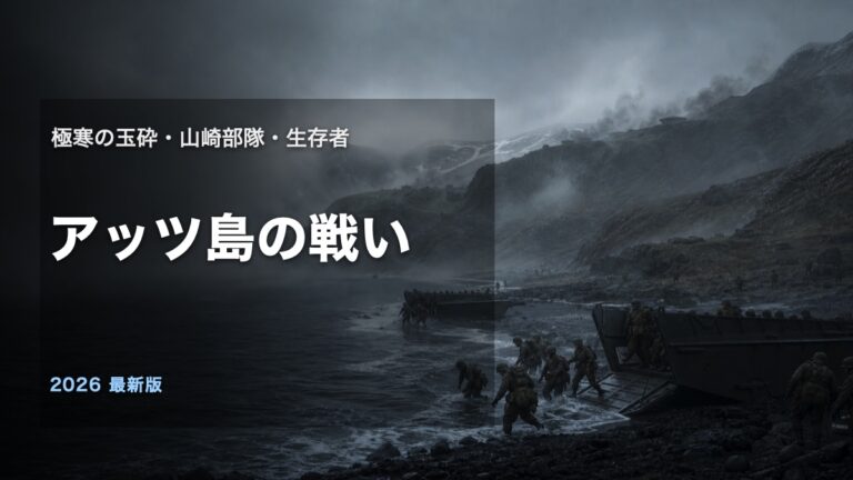 アッツ島の戦いとは極寒の玉砕と山崎部隊を解説するアイキャッチ画像