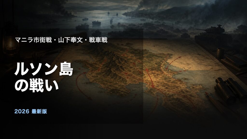 ルソン島の戦いをマニラ市街戦と山下奉文と戦車戦から解説するアイキャッチ画像