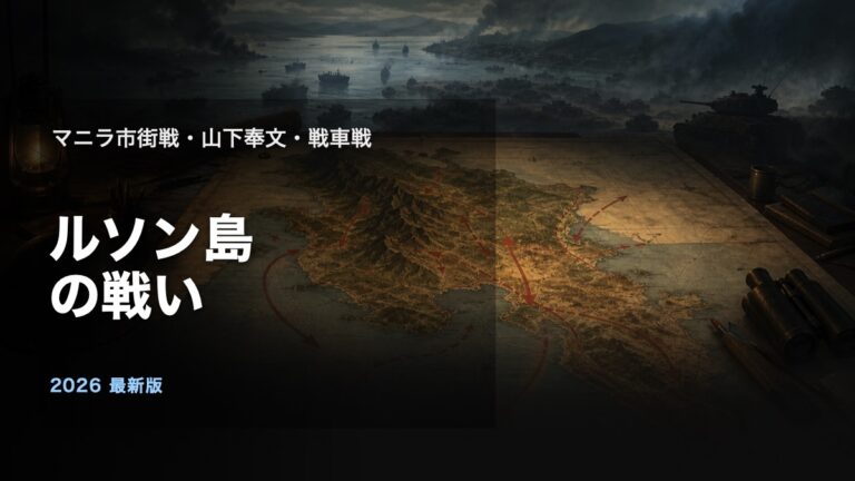ルソン島の戦いをマニラ市街戦と山下奉文と戦車戦から解説するアイキャッチ画像