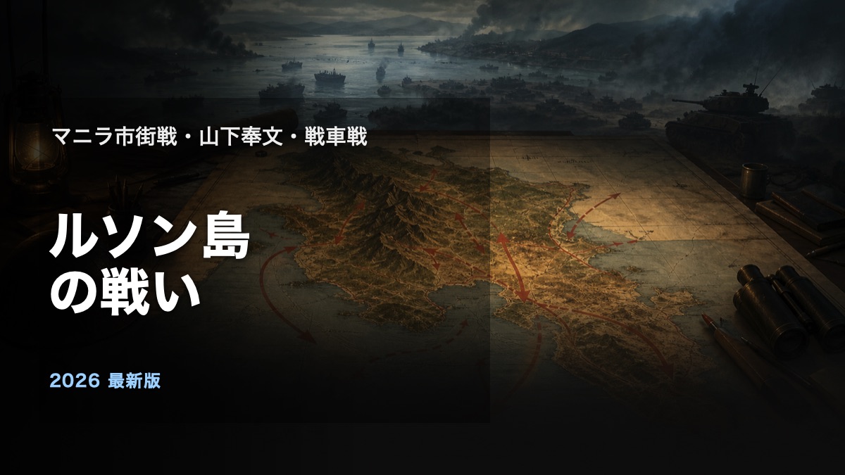 ルソン島の戦いをマニラ市街戦と山下奉文と戦車戦から解説するアイキャッチ画像