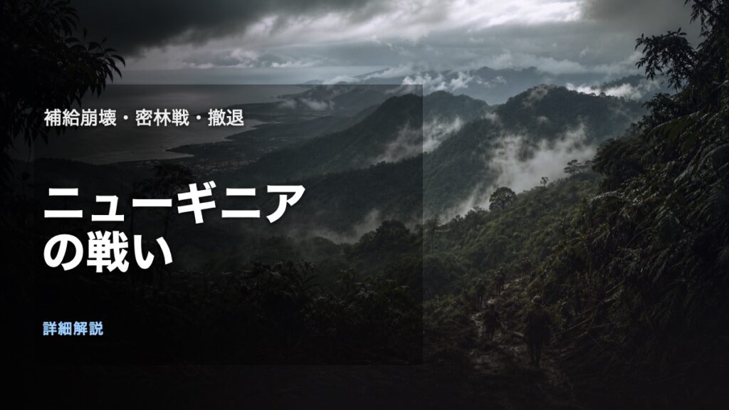 ニューギニアの戦いを補給崩壊と密林戦と撤退から解説するアイキャッチ画像