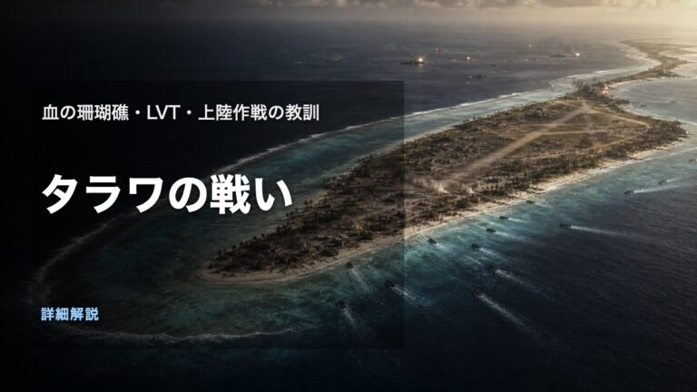 タラワの戦いを解説するアイキャッチ画像