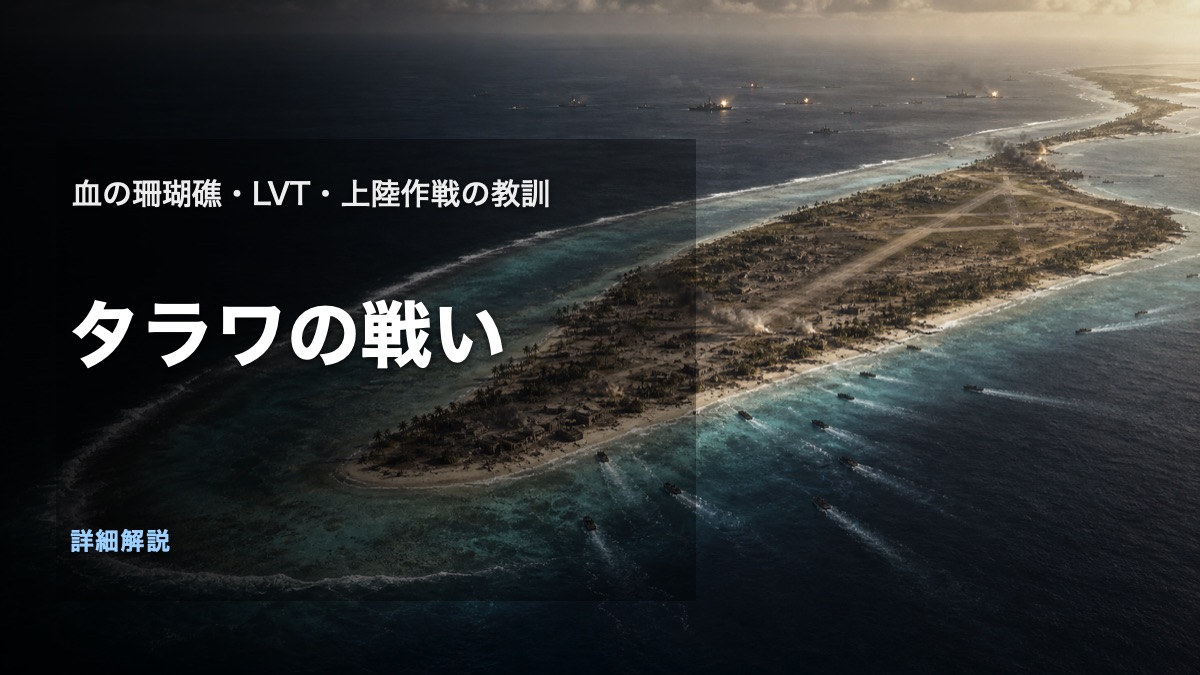 タラワの戦いを解説するアイキャッチ画像